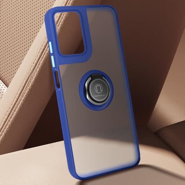 Fodral till Motorola Moto G24 - AVIZAR - Metal Ring Video Support - Blå