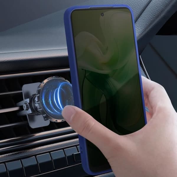 Fodral till Motorola Moto G24 - AVIZAR - Metal Ring Video Support - Blå