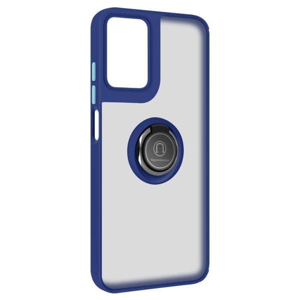 Fodral till Motorola Moto G24 - AVIZAR - Metal Ring Video Support - Blå