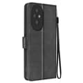 Miniatyrbild 1 av 4: Fodral till Honor 200 Pro Handledsrem Flip Wallet Stand Black
