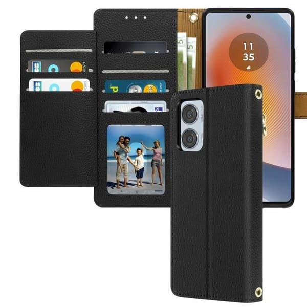 Fodral för Motorola Edge 50 Fusion Dragkedja Video Support Svart