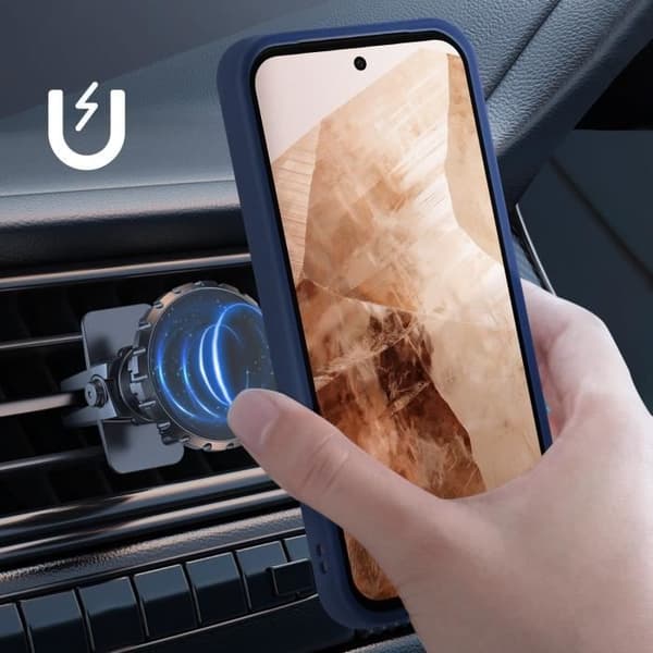 Fodral för Google Pixel 8A - AVIZAR - Metal Ring Video Support - Blå