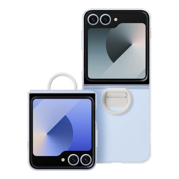 Originalfodral för Samsung Galaxy Z Flip 6 med Samsung Transparent Tunn Silikonring