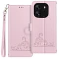 Miniatyrbild 1 av 4: Fodral för Blackview Wave 6C Cat Pattern Flip Wallet och Stand Powder Pink