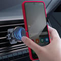 Miniatyrbild 4 av 4: Fodral till Samsung Galaxy Z Flip 6 - AVIZAR - Röd - Metal Ring Video Support