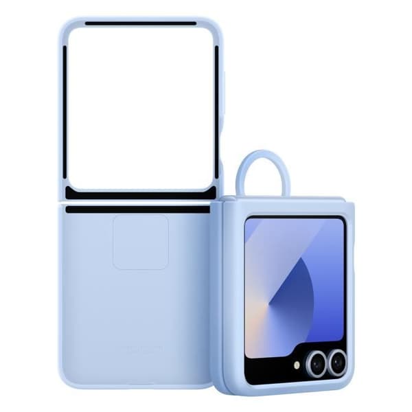 Originalfodral till Samsung Galaxy Z Flip 6 med smal silikonring Samsung blekblå