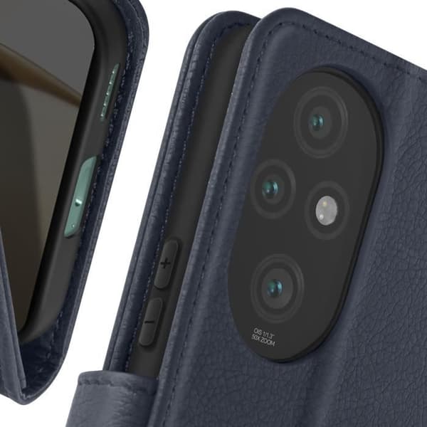 Fodral till Honor 200 Pro - AVIZAR - Stöd för plånboksvändning och video - Midnattsblå