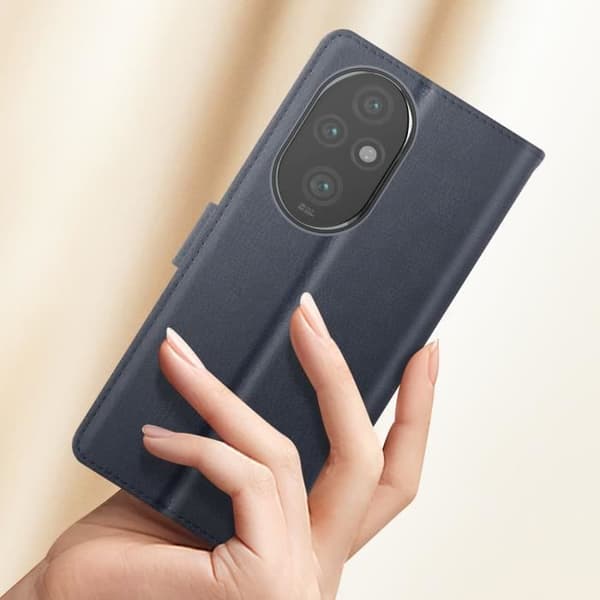 Fodral till Honor 200 Pro - AVIZAR - Stöd för plånboksvändning och video - Midnattsblå