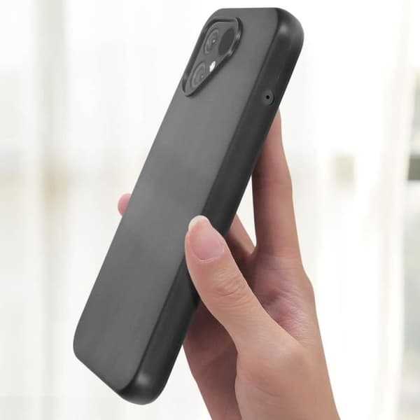 Fodral till Fairphone 5 - AVIZAR - Silikon Matt Finish - Svart - Skydd mot repor och stötar