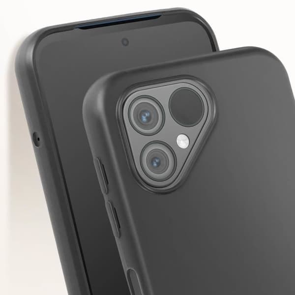 Fodral till Fairphone 5 - AVIZAR - Silikon Matt Finish - Svart - Skydd mot repor och stötar