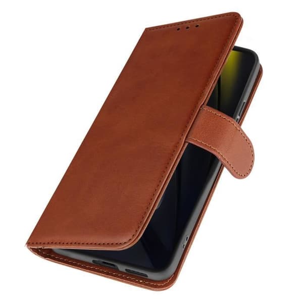 Fodral till Xiaomi Poco F6 - AVIZAR - Flip Wallet Stand Vintage Style - Brun
