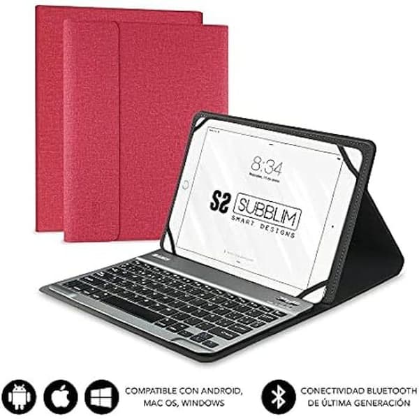 Subblim Funda Con Teclado KEYTAB Pro Bluetooth 10.1" Röd
