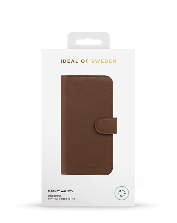 Magnet Wallet+ iPhone 15 Pro Dark Brown
