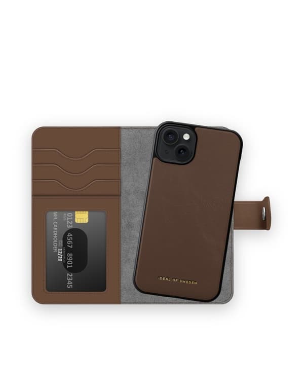 Magnet Wallet+ iPhone 15 Plus Dark Brown