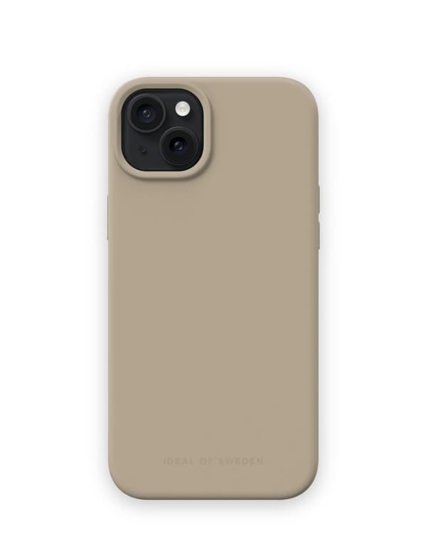 Silicone Case MagSafe iPhone 15 Plus Beige