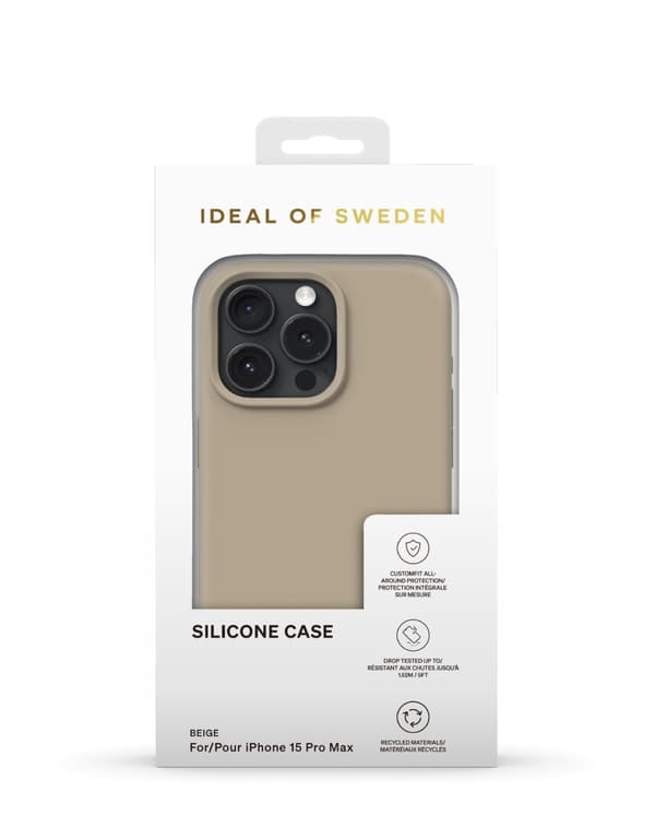 Silicone Case iPhone 15 Pro Max Beige