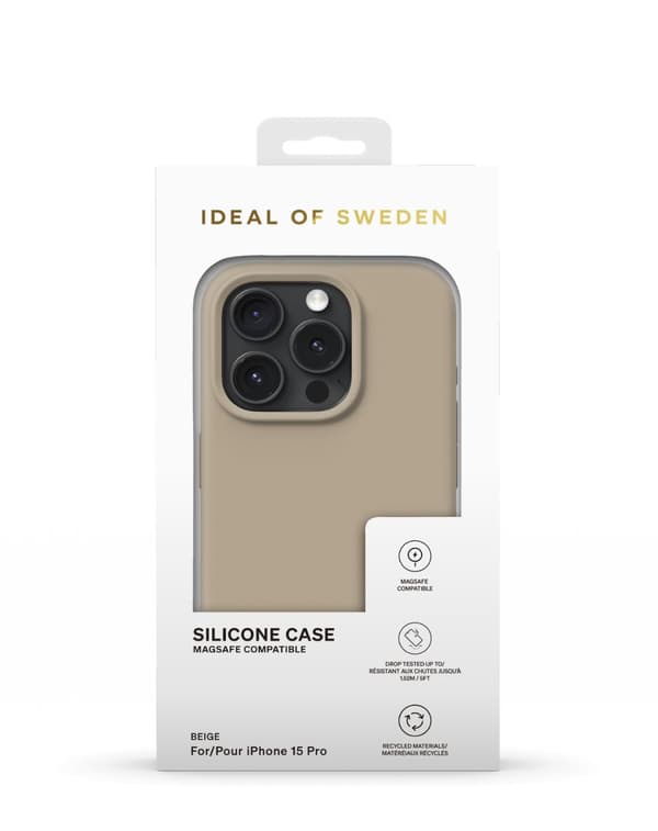 Silicone Case MagSafe iPhone 15 Pro Beige
