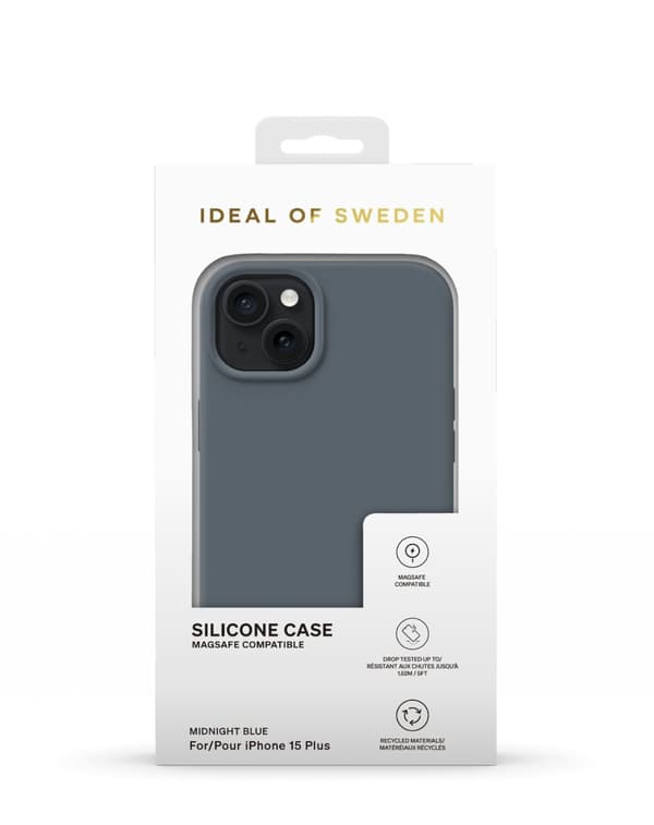 Silicone Case MagSafe iPhone 15 Plus Midnight Blue