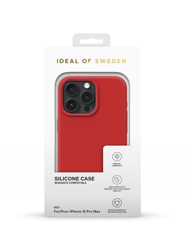 Silicone Case MagSafe iPhone 15 Pro Max Red