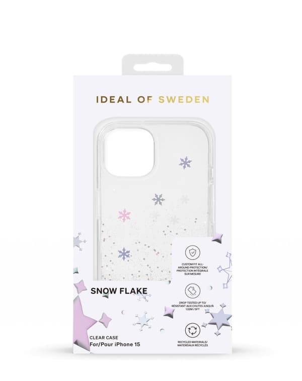 Clear Case iPhone 13 / 14 / 15 / 16e Snowflake