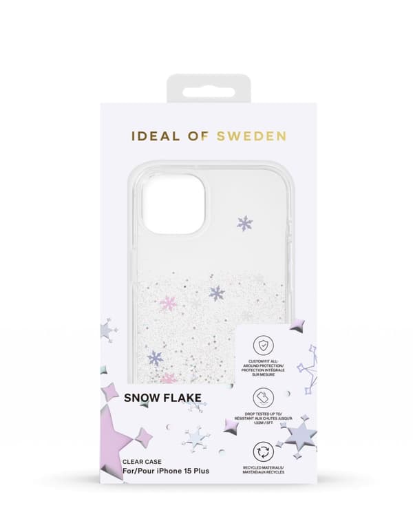 Clear Case iPhone 15 Plus Snowflake