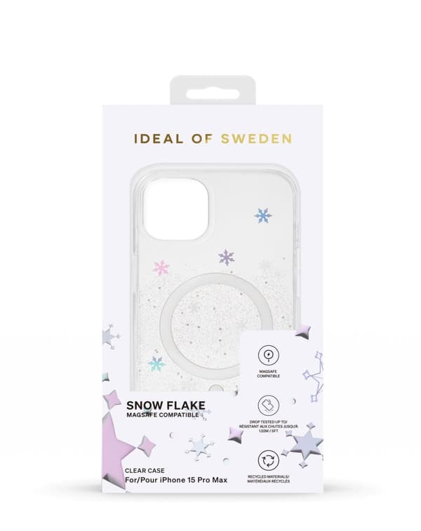 Clear Case MagSafe iPhone 15 Pro Max Snowflake