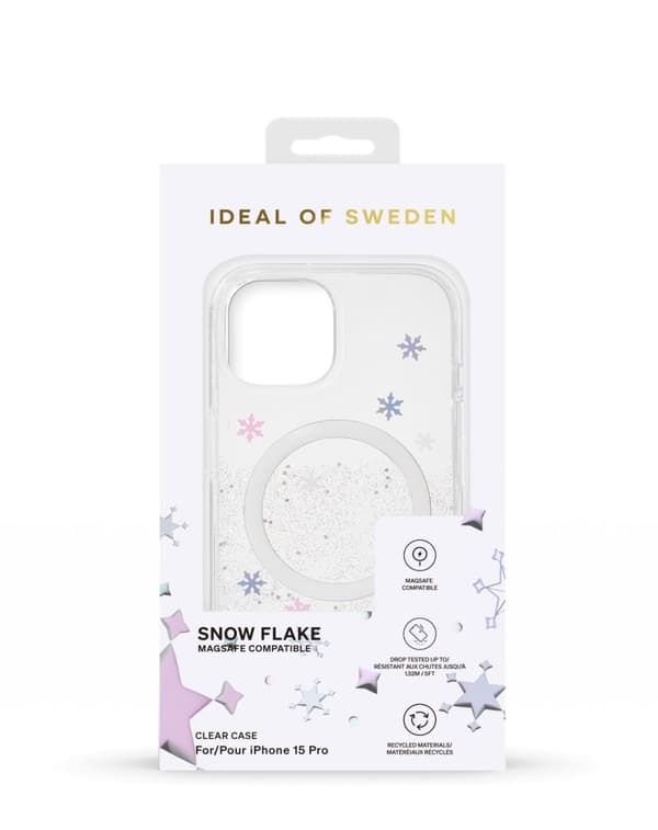 Clear Case MagSafe iPhone 15 Pro Snowflake