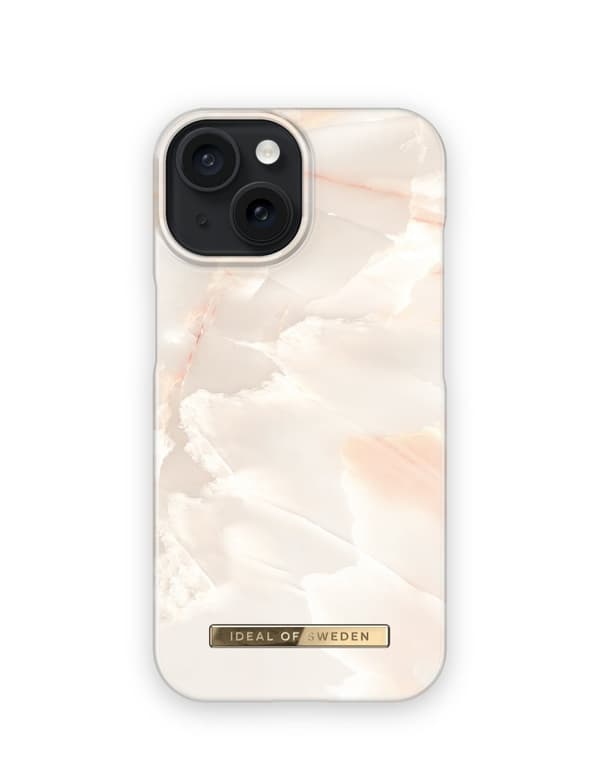 Printed Case iPhone 15 Rose Pearl Marble