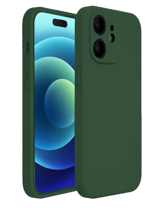 iPhone 12 Matt Grönt Skal - Med Kameraskydd