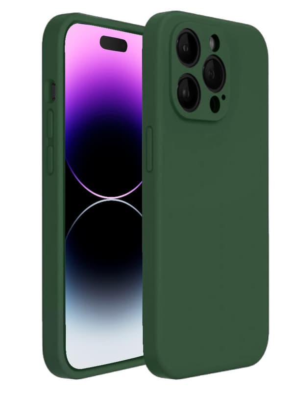 iPhone 14 Pro Matt Grönt Skal - Med Kameraskydd