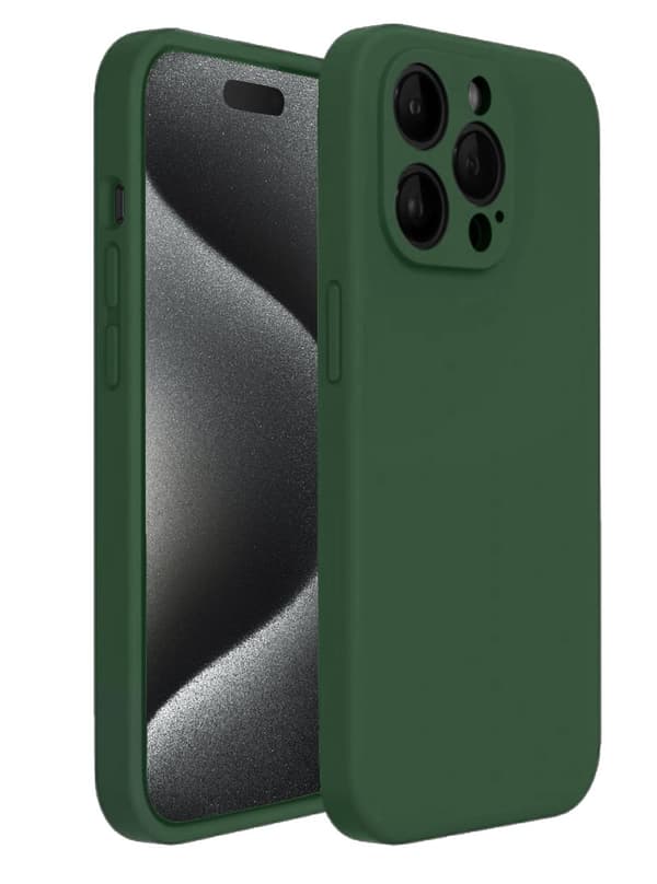 iPhone 15 Pro Max Matt Grönt Skal - Med Kameraskydd