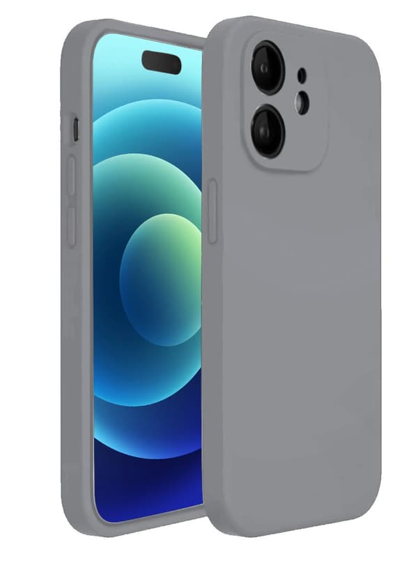 iPhone 12 Matt Grå Skal - Med Kameraskydd