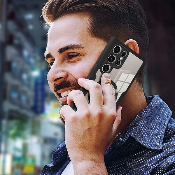 INF Fuldt lukket magnetisk skal og film integreret etui til Samsung S22-serien Samsung S22 Plus