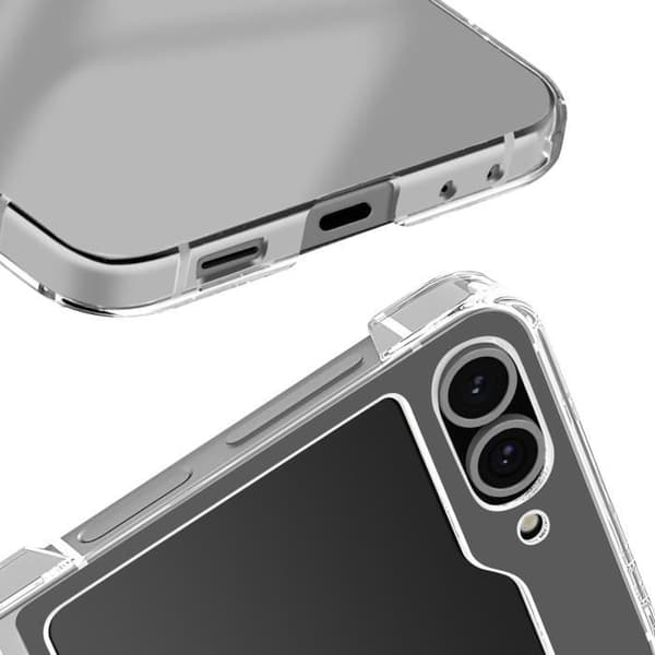 Fodral till Samsung Galaxy Z Flip 6 Ring Hårt Tunt Ljus Transparent - AVIZAR - Modernt - Blandat