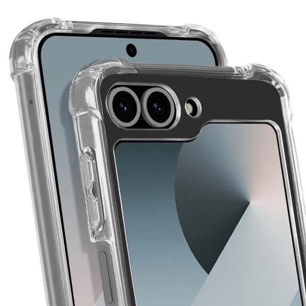 Fodral till Samsung Galaxy Z Flip 6 - AVIZAR - Stötsäker flexibla förstärkta hörn - Genomskinlig