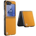 Miniatyrbild 2 av 4: X-Level Semi-Hard Fodral till Samsung Galaxy Z Flip 6 - Carbon Fiber Texture - Orange