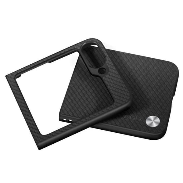 Samsung Galaxy Z Flip 6 X-Level Fodral - Carbon Fiber Texture - Svart