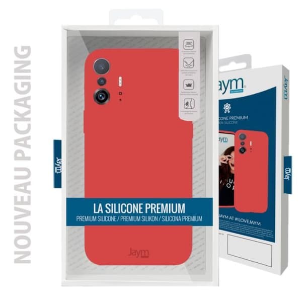 Fodral till Xiaomi 12 Pro Premium Silikon Microfiber Jaym Red