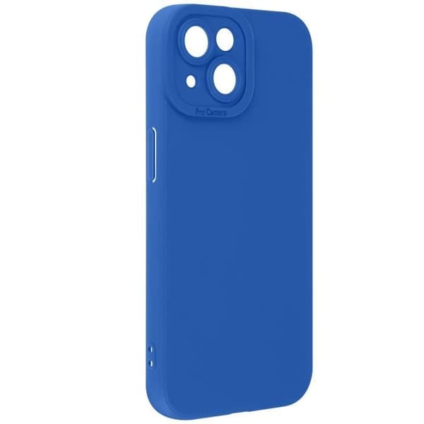 Skal till iPhone 15 Plus - AVIZAR - Matt silikon - Kameraskydd - Blå