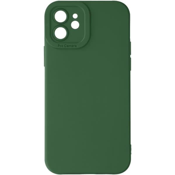 Skal till iPhone 12 - AVIZAR - Matt silikon - Förstärkt kamerakantskydd - Grön