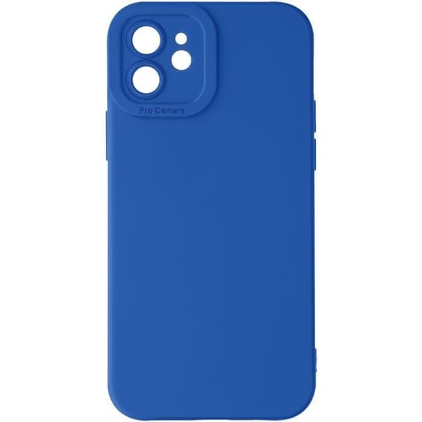 Skal till iPhone 12 - AVIZAR - Matt silikon - Förstärkt kameraskydd - Blå