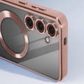 Miniatyrbild 4 av 4: MagSafe fodral till Samsung S23 FE - AVIZAR - Silikon - Rosa - Halvstyvt - Blank - Blandat