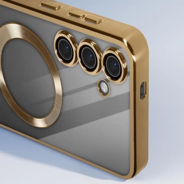 MagSafe Fodral för Samsung S24 Plus i Gold Chrome Contour Silikon