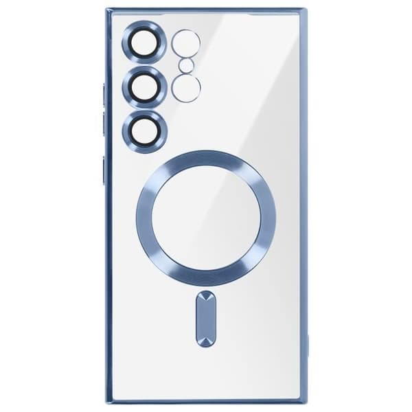 Fodral till Samsung S24 Ultra - AVIZAR - Blue Chrome Contour - MagSafe - Integrerat kameraskydd