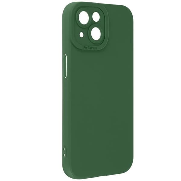 Skal till iPhone 15 Silikon Matt Kameraskydd Grön