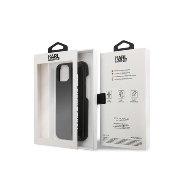 Fodral till Apple iPhone 13 Elastiskt band Karl Lagerfeld Svart