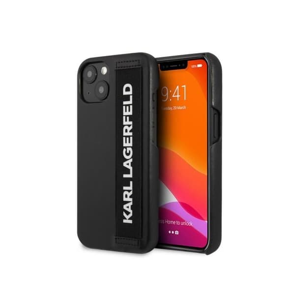 Fodral till Apple iPhone 13 Elastiskt band Karl Lagerfeld Svart