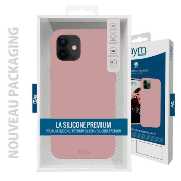 Fodral till iPhone 13 Pro Max - JAYM - Premium silikonmikrofiber - Rosa - Mjuk - Fullständigt skydd