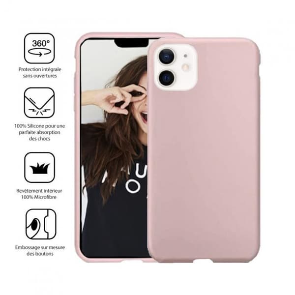 Fodral till iPhone 13 Pro Max - JAYM - Premium silikonmikrofiber - Rosa - Mjuk - Fullständigt skydd