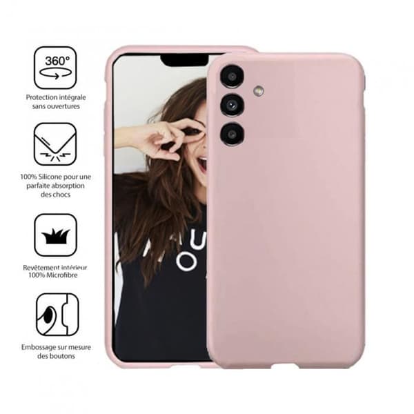 JAYM mjukt fodral till Samsung Galaxy S23 Ultra - Rosa - Mikrofiber - Finish identisk med originalprodukterna